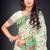 Sangam prints dark green cotton blend woven work traditional saree