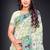 Sangam prints mint green cotton blend woven work traditional saree