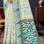 Sangam prints mint green cotton blend woven work traditional saree
