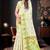 Sangam prints parrot green cotton blend woven work traditional saree