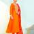 Women's Beautiful Embroidery Work Viscose Silk Fabric Flared Anarkali Pant and Dupatta Set