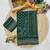 Green Color Prints And  real mirror work georgette Saree
