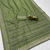 Light Green Color Prints And  real mirror work georgette Saree