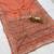 Peach Color Prints And  real mirror work georgette Saree