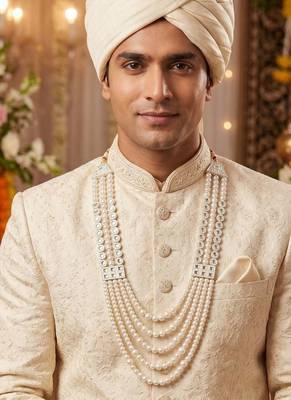 Pearl-beaded dulha moti mala haar necklace 5
