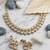 Gold-plated kundan choker necklace set with earrings for women