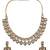 Gold-plated kundan choker necklace set with earrings for women