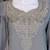 Grey vichitra embroidered wedding straight kurta with palazzo & dupatta
