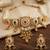 Traditional gold plated choker necklace set with earrings for women