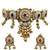 Traditional gold plated choker necklace set with earrings for women