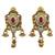 Traditional gold plated choker necklace set with earrings for women