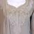 Beige vichitra embroidered wedding straight kurta with palazzo & dupatta
