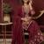 Premium rangoli crush with embroidered sequin work  palazzo suit