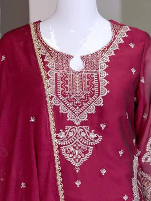 Premium rangoli crush with embroidered sequin work  palazzo suit 5