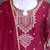 Premium rangoli crush with embroidered sequin work  palazzo suit