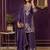 Premium rangoli crush with embroidered sequin work  palazzo suit