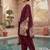 Red printed cotton blend stitched geometric print salwar kurta dupatta for women