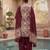 Red printed cotton blend stitched geometric print salwar kurta dupatta for women