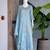 Skyblue silk blend embroidered sequin work wedding palazzo set