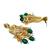 Traditional gold plated kundan and green beaded 3-layer necklace jewellery set with earrings for women
