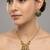 Traditional gold plated temple jewelry necklace set for women