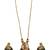 Traditional gold plated temple jewelry necklace set for women