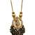 Traditional gold plated temple jewelry necklace set for women