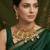 Traditional gold plated choker necklace set with earrings for women