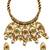 Traditional gold plated choker necklace set with earrings for women