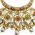 Traditional gold plated choker necklace set with earrings for women