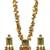 Gold plated green kundan necklace set with earrings for women
