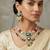 Kundan & multi-layered beads choker jewellery set with earrings for women