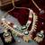 Kundan & multi-layered beads choker jewellery set with earrings for women