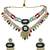 Kundan & multi-layered beads choker jewellery set with earrings for women