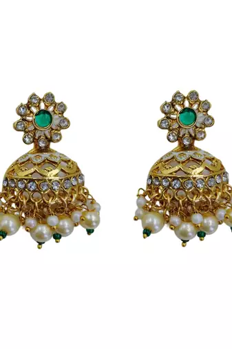 Traditional gold-plated kundan & meenakari choker jewellery set for women
