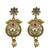 Ethnic gold-plated kundan & pearls meenakari long necklace set with earrings for women