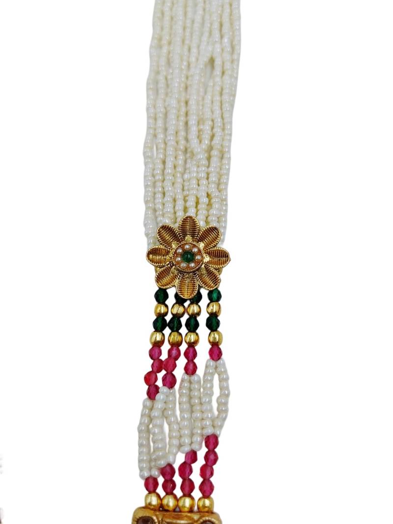 Women gold-plated antique temple long necklace & earrings set