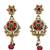 Women gold-plated antique temple long necklace & earrings set