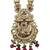 Women gold-plated antique temple long necklace & earrings set