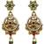 Women gold-plated antique temple long necklace & earrings set