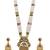 Women gold-plated antique temple long necklace & earrings set