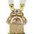 Women gold-plated antique temple long necklace & earrings set