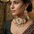 Traditional gold-plated kundan & meenakari choker jewellery set for women