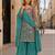 Blue blue chinon semi stitched suit with embroidery & sequence work