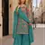 Blue blue chinon semi stitched suit with embroidery & sequence work