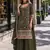 Mehendi vichitra semi stitched suit with heavy embroidery work