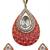 Women pink gold-plated ad-studded teardrop pendant with earrings jewellery set
