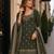 Mehendi georgette semi stitched suit with heavy embroidery work