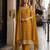Mustard vichitra silk semi stitched suit with embroidery & sequence work