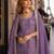Purple vichitra silk semi stitched suit with embroidery & sequence work